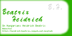 beatrix heidrich business card